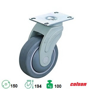 Bánh Xe Cao Su Phi 150 Cang Nhựa Xoay Di động Sto 6856 448 Banhxecolson.com