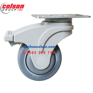 Bánh xe cao su 3in ( 75 ) càng nhựa xoay khóa STO-3856-448BRK4