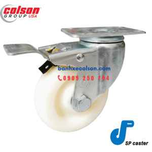 Bánh xe có khóa hãm nhựa pa d100 S2-4256-255C-B4W