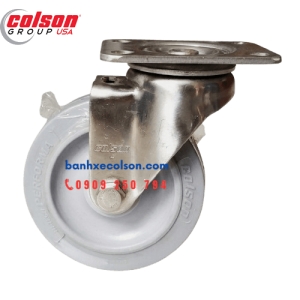 Bánh xe xoay inox | bánh xe nhựa cao su d100 2-4456-444