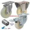 Bánh Xe Nhựa Trắng Nylon Tải Trung Sp Caster, Mặt đế Banhxecolson.com