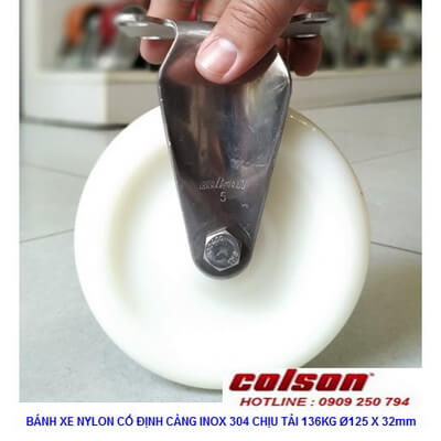 Giá Bánh Xe đẩy Hàng Inox Nhựa Nylon D125 2 5408 254 Banhxecolson.com