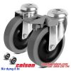 Bánh xe đẩy hàng cao su chống tĩnh điện lắp lỗ giữa Ø 12mm banhxecolson.com