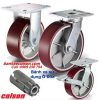 Bánh xe đẩy chịu lực 1,035 - 1,575kg PU-AL càng thép dày 9.5mm